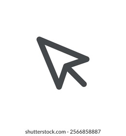 cursor icon isolated on white background