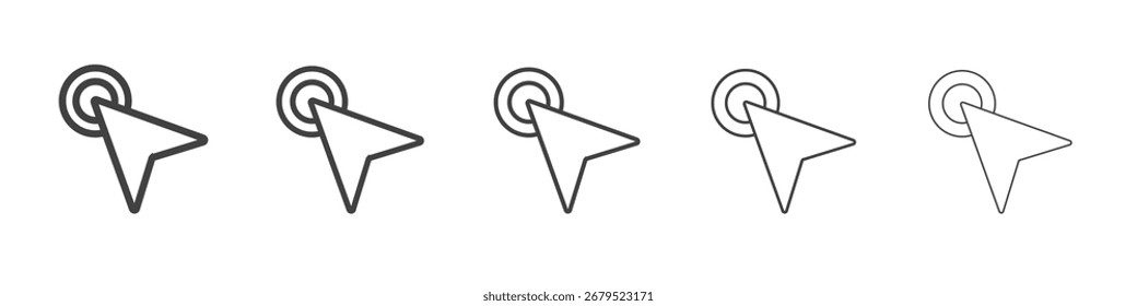 cursor icon Line graphics illustration symbol