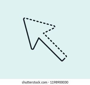 Cursor icon line isolated on clean background. Cursor icon concept drawing icon line in modern style. Vector illustration for your web mobile logo app UI design.