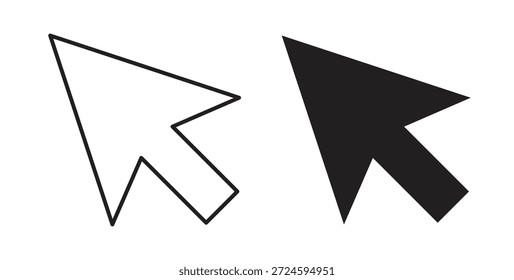 Cursor icon with line and silhouette versions.