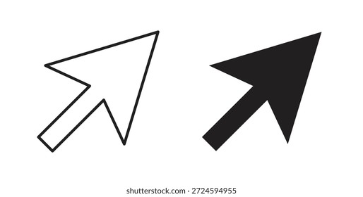 Cursor icon with line and silhouette versions.