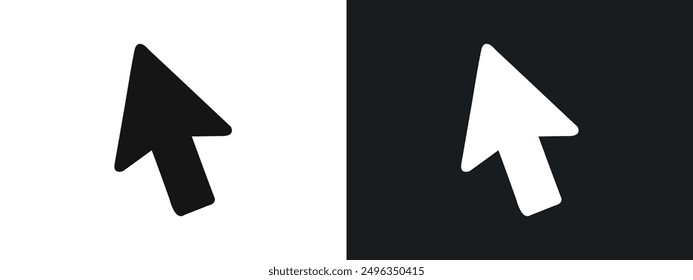 Cursor icon linear graphics set vector in black