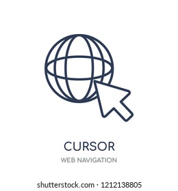 Cursor icon. Cursor linear symbol design from Web navigation collection. Simple outline element vector illustration on white background.