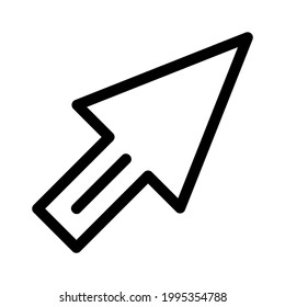 icono de cursor o logotipo símbolo de signo aislado ilustración vectorial - iconos vectoriales de estilo negro de alta calidad
