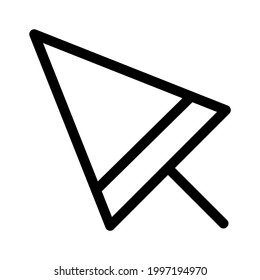 icono de cursor o logotipo símbolo de signo aislado ilustración vectorial - iconos vectoriales de estilo negro de alta calidad
