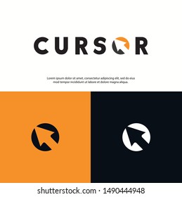 Cursor icon logo, Logotype design element