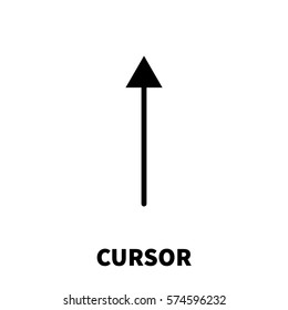 Cursor icon or logo in modern line style. High quality black outline pictogram for web site design and mobile apps. Vector illustration on a white background.