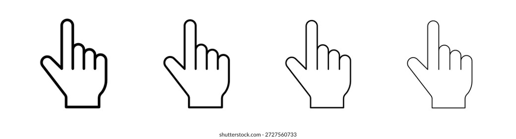 Cursor icon in modern stroke line style. Vector 10 eps