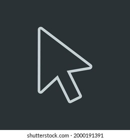 Icono de cursor sobre fondo negro
