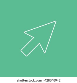 Cursor Icon On Green Background
