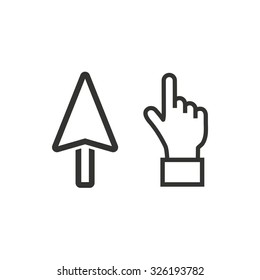 Cursor  icon  on white background. Vector illustration.