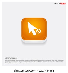 Cursor Icon Orange Abstract Web Button - Free vector icon