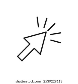 Cursor icon outline collection or set in black and white