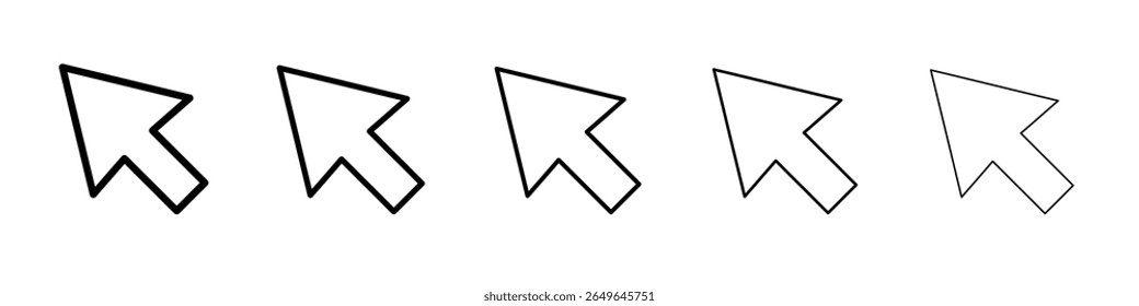 Cursor icon outline simple illustration isolated