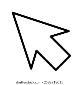 Cursor icon Outline vector symbol sign