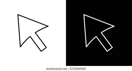 Cursor icon pictogram on White Background Editable Stroke.