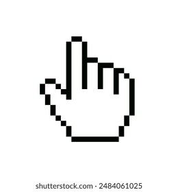 Cursor icon pixel. Computer pixel cursor.