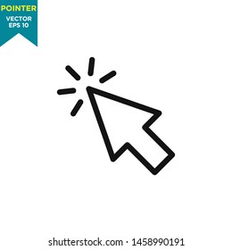 cursor icon, pointer arrow icon vector logo template
