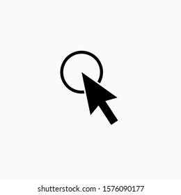 Cursor Icon. Pointer Illustrations - Vector, Sign and Symbol in Glyph Style for Design, Presentation, Website or Apps Elements.