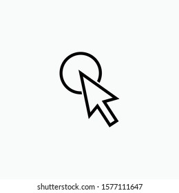 Cursor Icon. Pointer Illustrations - Vector, Sign and Symbol in Line Art Style for Design, Presentation, Website or Apps Elements.