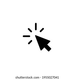 Cursor icon, Pointer icon, Mouse click icon in trendy flat design