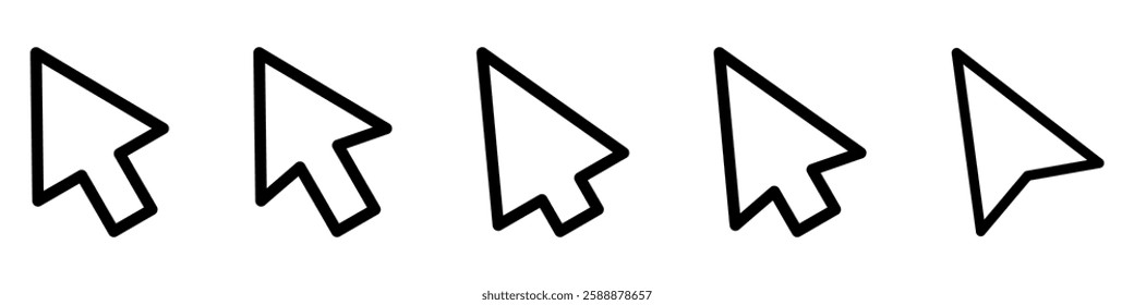 Cursor icon set. Computer cursor.