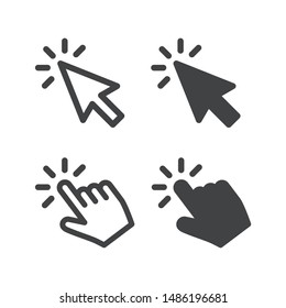 cursor icon set isolated on white background