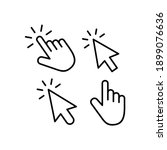Cursor icon set. Pointer icon symbol pack. vector - illustration