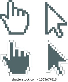 Cursor icon set. Vector illustration