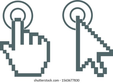 Cursor icon set. Vector illustration