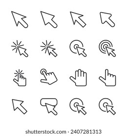 Cursor icon set vector illustration