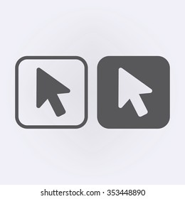 Cursor icon set . Vector illustration