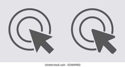 Cursor icon set . Vector illustration