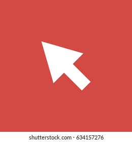 cursor icon. sign design. red background