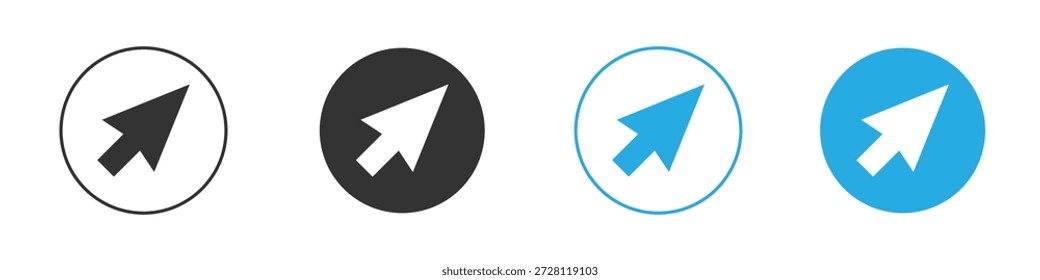 Ícone do cursor. ilustração simples gráfico rabiscar preto design