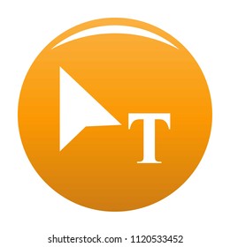 Cursor icon. Simple illustration of cursor vector icon for any design orange
