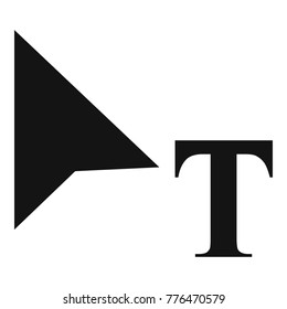 Cursor icon. Simple illustration of cursor vector icon for web