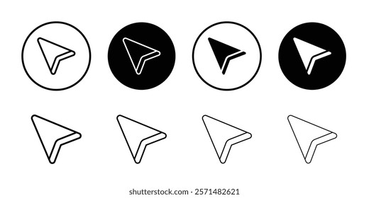 cursor icon Simple outline illustration set