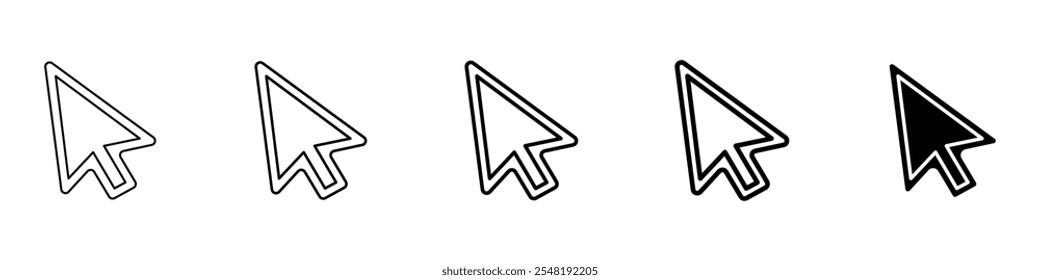 cursor icon Simple thin line logo set