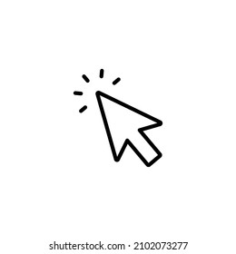 cursor icon symbol. click cursor vector isolated on white background