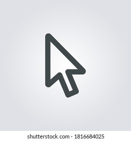 cursor Icon. cursor symbol isolated on Gradient background. Vector Illustration