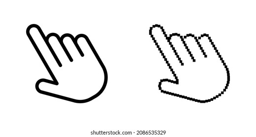 Cursor icon symbol set simple design