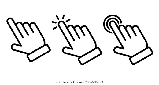 Cursor icon symbol set simple design