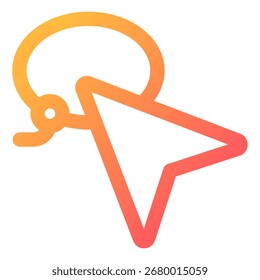 Símbolo de icono de cursor. Ilustración vectorial.