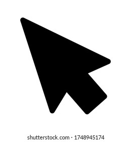 Símbolo del cursor vector sobre fondo blanco
