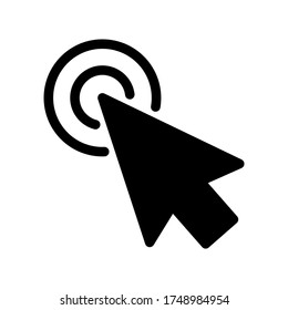 Símbolo del cursor vector sobre fondo blanco