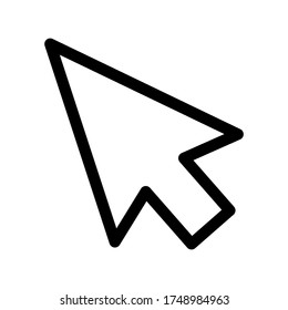 Cursor icon symbol vector on white background