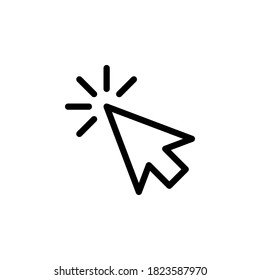 Cursor icon symbol vector on white background.