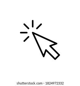 Símbolo del cursor vector sobre fondo blanco