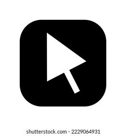 cursor icon template design in black and white and editable illustration